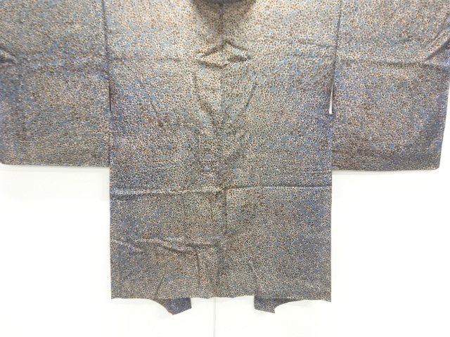 JAPANESE KIMONO / ANTIQUE HAORI / SILK / KINSHA / FLOWER